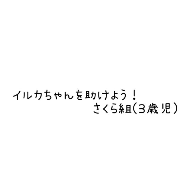 大人には見えない世界が広がっていました☺️

☆この後、イルカちゃんは「はしご」を使い無事に助けてもらい逃げ出しました😆💕